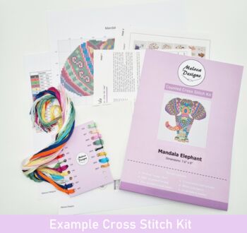 Watercolour Heart Cross Stitch Kit, 6 of 9