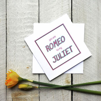 Personalised Romeo And Juliet Greetings Card, 2 of 2