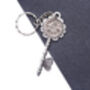 1956 70th Birthday Two Hearts Sixpence Keyring, thumbnail 1 of 2