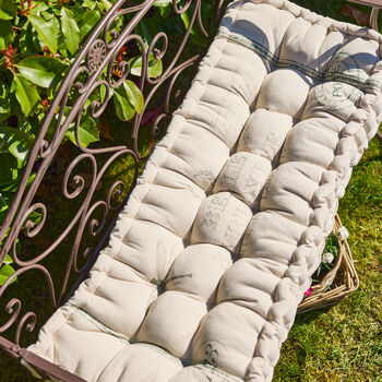 Vintage Jardinere Bench Mattress Cushion, 6 of 8