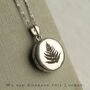 Personalised Sterling Silver Fern Locket Necklace, thumbnail 4 of 12
