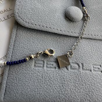 Everton Fc Bead Bracelet With Heart Charm Football Fan Gift, 6 of 6