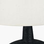 Black And Wood Effect Textured Ceramic Table Lamp, thumbnail 6 of 10