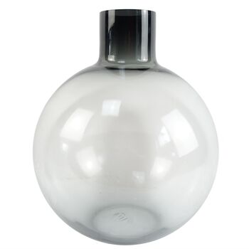 Extra Large 40cm Grey Smoke Bottle Glass Vase, 6 of 6