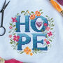 Hope Four Letter Floral Modern Cross Stitch Kit, thumbnail 2 of 2