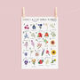The A To Z Of Edible Flowers Print, thumbnail 3 of 6