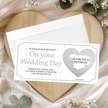Personalised Wedding Scratch Card, Wedding Scratch Reveal Gift, 8 of 8
