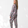Grey And Pink Floral 100% Cotton Ladies Pyjamas, thumbnail 8 of 8