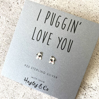 Pug Sterling Silver And Enamel Earrings, 3 of 11