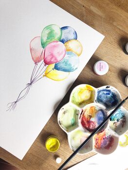 Balloon Tortoise Hand Painted Birthday Card, 3 of 3
