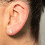 Sterling Silver Heart Labret Earring, thumbnail 1 of 12
