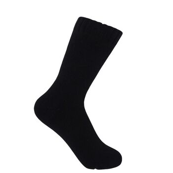Ribbed Cuff Women's Bed Socks – Black, 6 of 6
