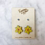 Birth Flower And Crystal Birthstone Stud Earring Set, thumbnail 4 of 12