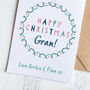 Personalised Grandparent's Christmas Card With Garland, thumbnail 3 of 3