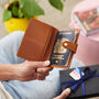 Personalised Leather Passport Travel Holder With Hot Stamped Initials And/Or Engraved Message, thumbnail 4 of 7