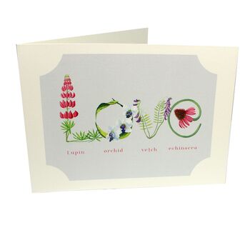Large Botanical 'Love' Greetings Card, 2 of 3