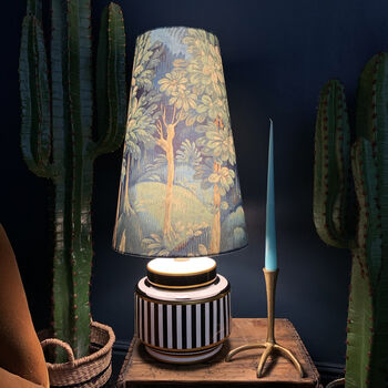 Enchanted Wood Oversized Cone Lampshades In Grass Green, 3 of 4