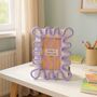Contemporary Squiggly White Purple Photo Frame 5x7', thumbnail 1 of 4