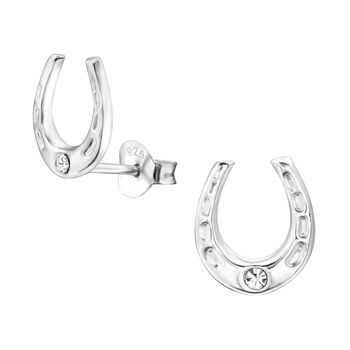 Magical Horse Shoe Sterling Silver Earrings, 3 of 5