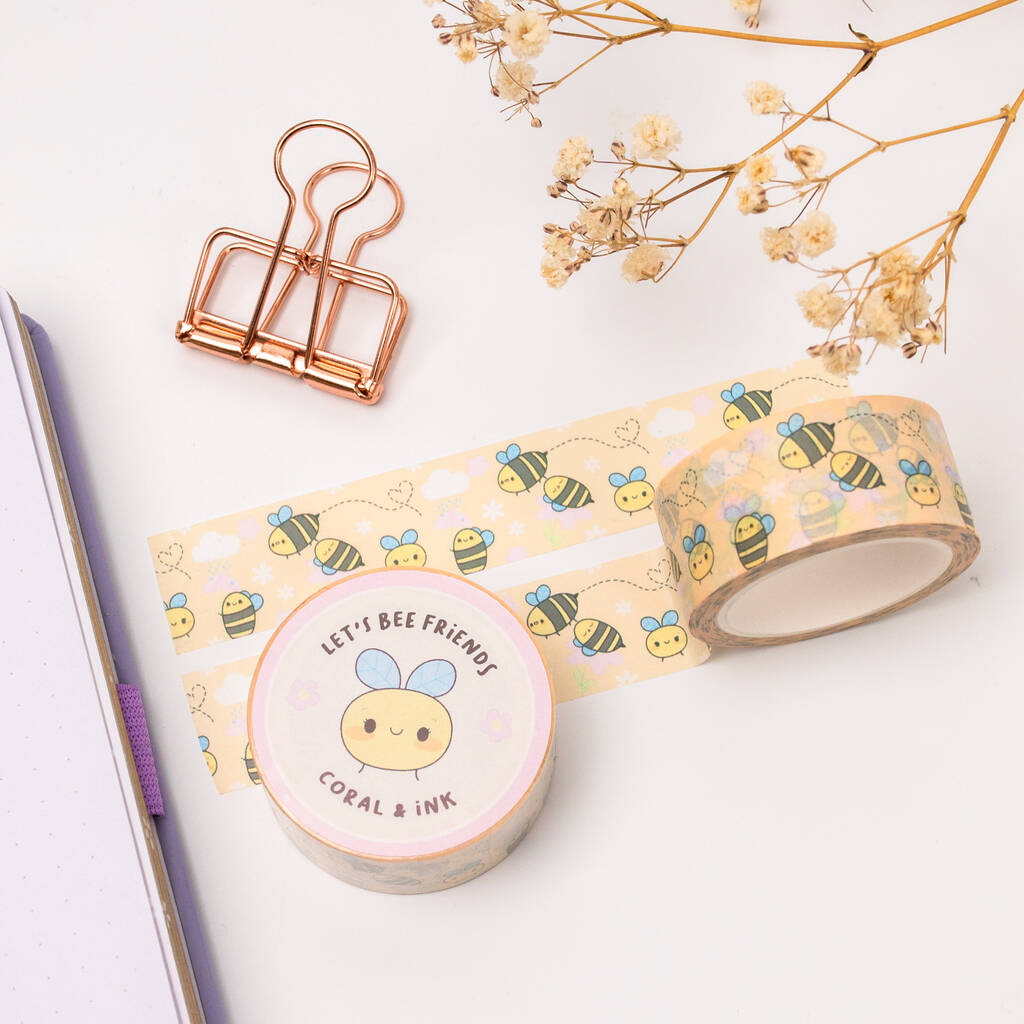 Cute Let's Bee Friends Washi Tape, 1 of 4