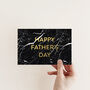 Black Marble Gold Foil Luxury Father's Day Card, thumbnail 1 of 5