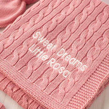 Cosy Pink Baby Girl Knitted Gift Set, 2 of 12