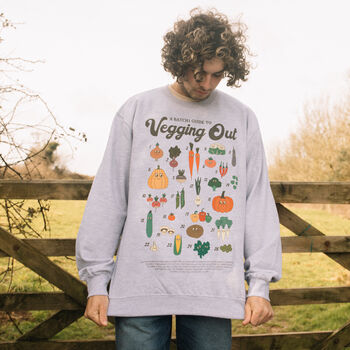 Vegging Out Men's Vegetable Guide Sweatshirt, 4 of 5