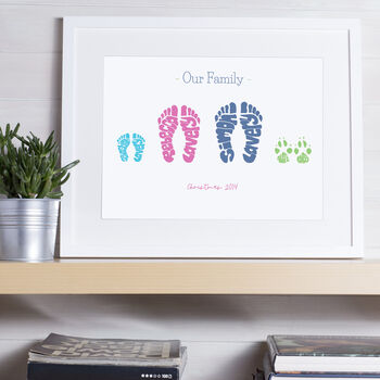 Small Personalised Family Foot Print, 3 of 7