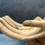 Hand Carved Wooden Hands Bowl Jewellery Stand Fruit Bowl, thumbnail 4 of 8