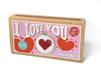 I Love You Mini Matchbox Cross Stitch Kit, 3 of 6