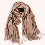 Personalised Smoke Rose Pure Cashmere Blanket Scarf, thumbnail 3 of 7