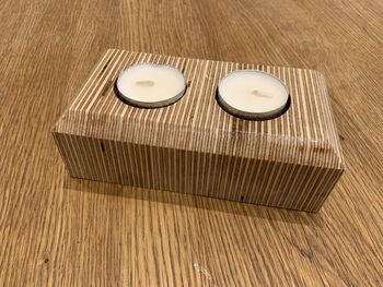 Birchwood Ply Rectangular Tealight Holder, 9 of 12