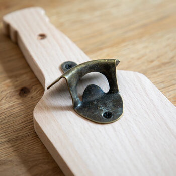 Personalised Wall Mounted Bottle Opener Beer Makes Name Happy, 3 of 6