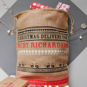 christmas hessian sacks wholesale