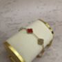 Double Sided 18 K Gold Plated Red Clover Bracelet, thumbnail 5 of 6