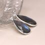 Sterling Silver Faceted Labradorite Drop Earrings, thumbnail 4 of 10