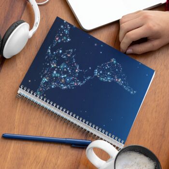 A5 Spiral Notebook Featuring The World Map, 2 of 2