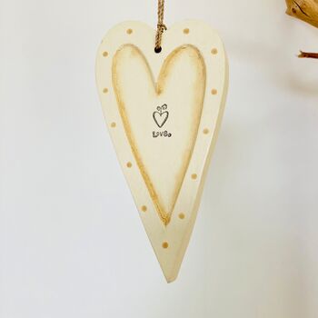 Love Heart Decoration ~ Wooden, 3 of 6
