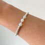 Handmade Silver Bracelet With Opalite Crystals, thumbnail 1 of 3