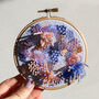 3D Beaded And Embroidered Coral Inspired Hoop Art, thumbnail 1 of 10