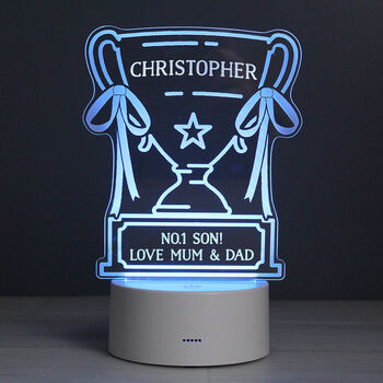 Personalised Trophy LED Night Light, 5 of 10