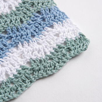 Wavy Cotton Crochet Baby Blanket Kit, 6 of 9