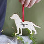 Dog Personalised Wooden Christmas Hanging Decoration, thumbnail 6 of 12