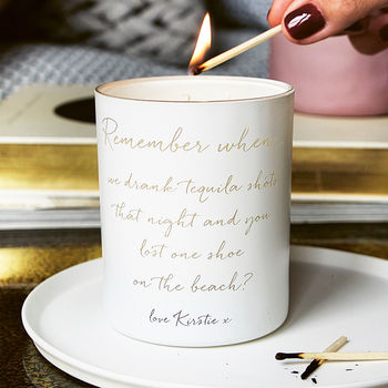 Personalised Remember When Scented Candle, 2 of 5