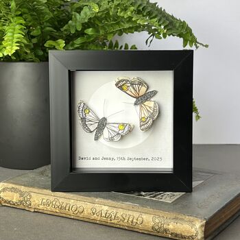 Personalised Two Moths And Moon Artwork, 3 of 10