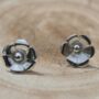 Flower Studs In Sterling Silver, thumbnail 9 of 9