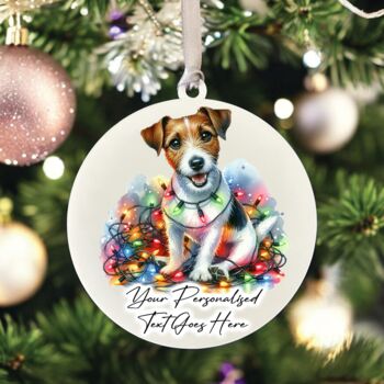 Personalised Jack Russell In Christmas Lights, 7 of 10