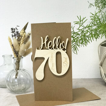 Personalised Hello 70 Birthday Card, 3 of 11