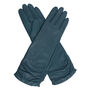 Audrey. Women's Ruched Long Leather Gloves, thumbnail 9 of 12