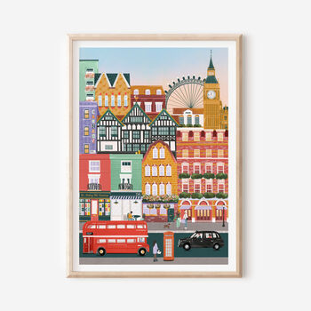 London Retro City Print, 2 of 2